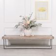 Industrial Style Mango Wood and Metal Coffee Table - Large