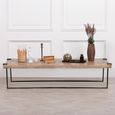 Industrial Style Mango Wood and Metal Coffee Table - Large