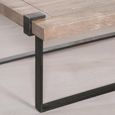 Industrial Style Mango Wood and Metal Coffee Table - Large