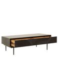 Jakara Coffee Table - 2 Drawer - Black Wood
