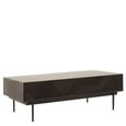 Jakara Coffee Table - 2 Drawer - Black Wood