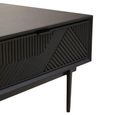 Jakara Coffee Table - 2 Drawer - Black Wood