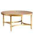 Jana Coffee Table - Round - Wood with Gold Legs