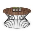 Jersey Coffee Table - 79cm - Round - Walnut