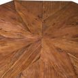 Jodi Coffee Table - Octagonal - Elm Wood and Gold Metal