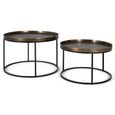 Juamoja Coffee Table - Bronze Metal - Round - Set of 2