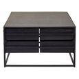Judd Coffee Table - Black Oak - 4 Drawer