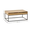Kade Coffee Table - Storage - Oak