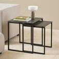 Katrine Coffee Table - Square - Black Ceramic - Set of 2