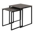 Katrine Coffee Table - Square - Black Ceramic - Set of 2