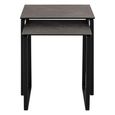 Katrine Coffee Table - Square - Black Ceramic - Set of 2