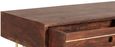 Kaza Dark Mango Wood 1 Drawer Coffee Table - Hairpin Legs with Gold Geometric Inlay
