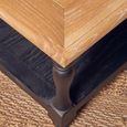 Kensington Townhouse Coffee Table - Antique Oak and Black with Shelf
