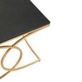 Kia Coffee Table - Black Marble with Gold Metal