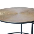 Kingalamila Coffee Table - Bronze Metal - Round - Set of 2
