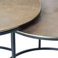 Kingalamila Coffee Table - Bronze Metal - Round - Set of 2