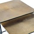 Kingalamila Coffee Table - Bronze Metal - Square - Set of 2