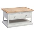 Cotswold Coffee Table - 2 Drawer - Oak and Painted