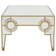 Knightsbridge Coffee Table - Mirrored with Gold Trim