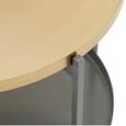 Korba Coffee Table - Round - Grey and Gold Metal