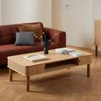 Langley Coffee Table - 2 Door - Fluted - Oak