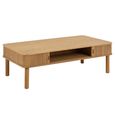 Langley Coffee Table - 2 Door - Fluted - Oak