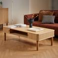 Langley Coffee Table - 2 Door - Fluted - Oak