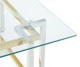 Layne Coffee Table - Glass with Chrome Base