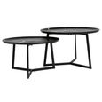 Arizona Coffee Table - Black Metal - Round - Set of 2