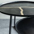 Arizona Coffee Table - Black Metal - Round - Set of 2