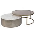 Belvedere Coffee Table - Aged Gold - Round - Set of 2