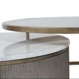 Belvedere Coffee Table - Aged Gold - Round - Set of 2