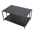 Brooks Coffee Table - Mottled Black Metal