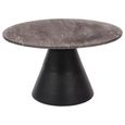 Clifton Coffee Table - Grey Travertine Marble - Large - Round