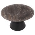 Clifton Coffee Table - Grey Travertine Marble - Large - Round