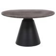 Clifton Coffee Table - Grey Travertine Marble - Small - Round