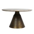 Clifton Coffee Table - Light Travertine Marble - Large - Round