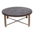 Dalston Coffee Table - Black Sandblasted Wood - Round