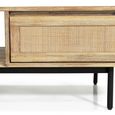 Maddox Coffee Table - Acacia Wood and Rattan - 1 Drawer