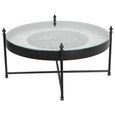 Palladium Coffee Table - Black and Nickel Cogs - Round