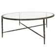 Patterdale Coffee Table - Glass and Bronze Metal - Round