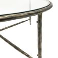 Patterdale Coffee Table - Glass and Bronze Metal - Round