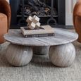 Salento Coffee Table - Grey Marble - Round