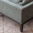 Theodore Coffee Table - Forest Green - Buttoned Ottoman