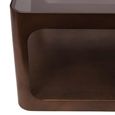 Thorpe Coffee Table - Bronze Glass and Metal - Square