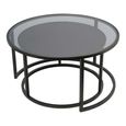 Turner Coffee Table - Slate Effect - Round - Set of 2
