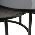 Turner Coffee Table - Slate Effect - Round - Set of 2