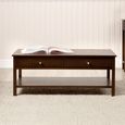 Lindon Coffee Table - 2 Drawer - Walnut