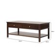 Lindon Coffee Table - 2 Drawer - Walnut