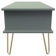 Linear Green 1 Drawer Coffee Table with Gold Hairpin Legs